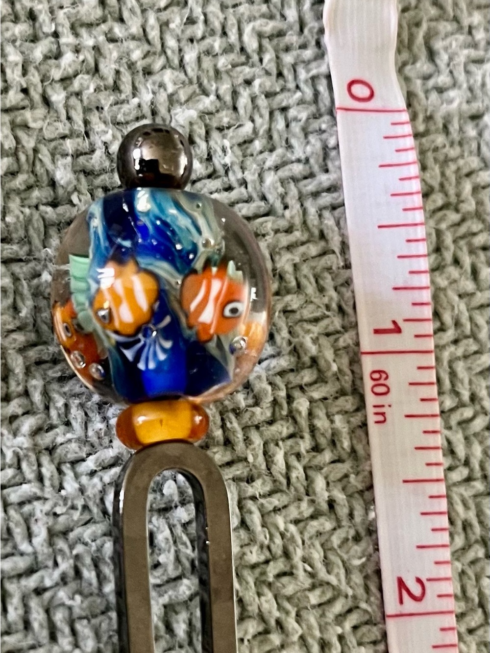 Handmade Japanese Glass Beaded Kanzashi Hair Pin